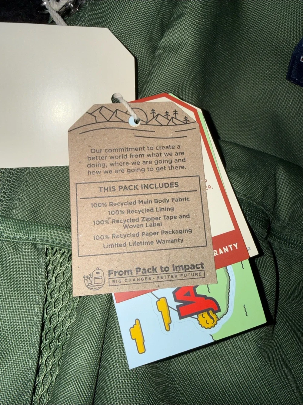 NEW JanSport 26L Cross Town Backpack Cargo Green NWT
